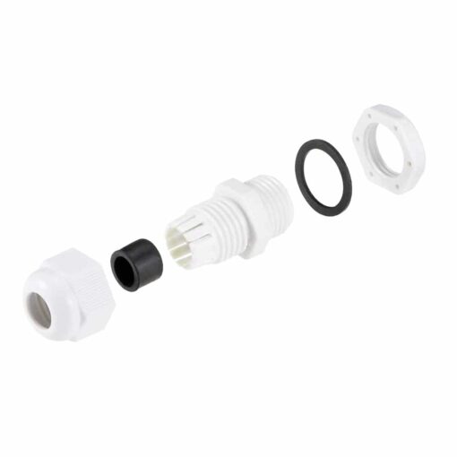 M20 Waterproof White Nylon Cable Gland – Pack of 5 4