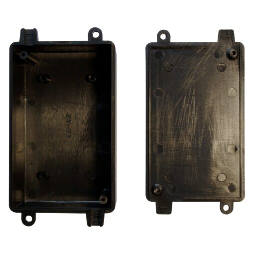 Black ABS Electronics Flange Mount Enclosure Box – 115 x 62 x 35mm – Pack of 2 3