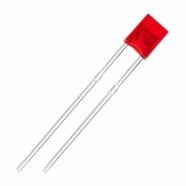 Square Red Diffused Lens LED Diode – Pack of 50 3