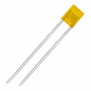 Square Yellow Diffused Lens LED Diode – Pack of 50