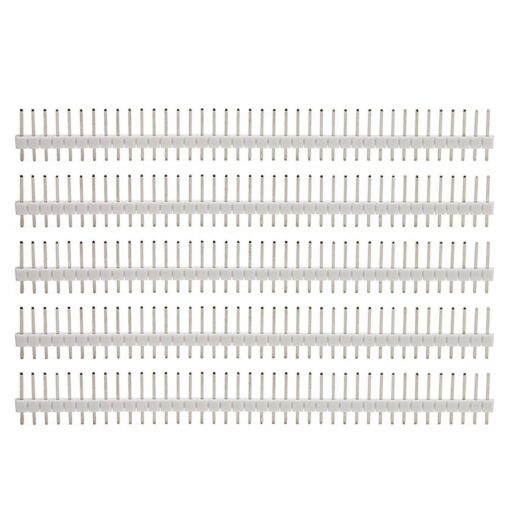 2.54mm Pitch 40 Way White Male to Male Header Pin – Pack of 5 3