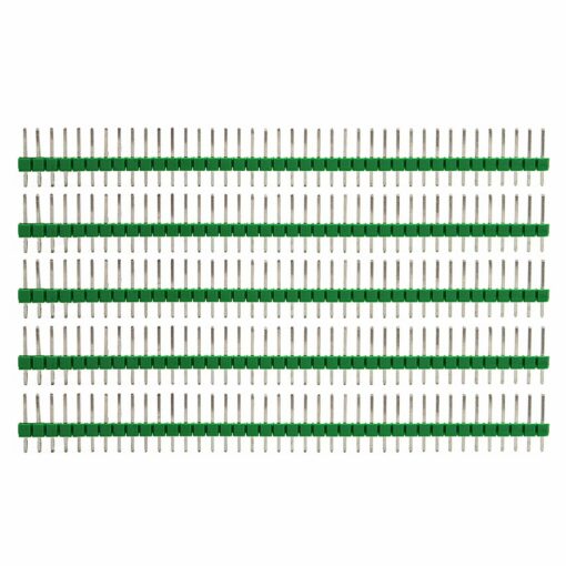 2.54mm Pitch 40 Way Green Male to Male Header Pin – Pack of 5 3