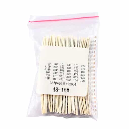 1206 Ceramic SMD 36 Value Capacitor Pack – Pack of 720 3