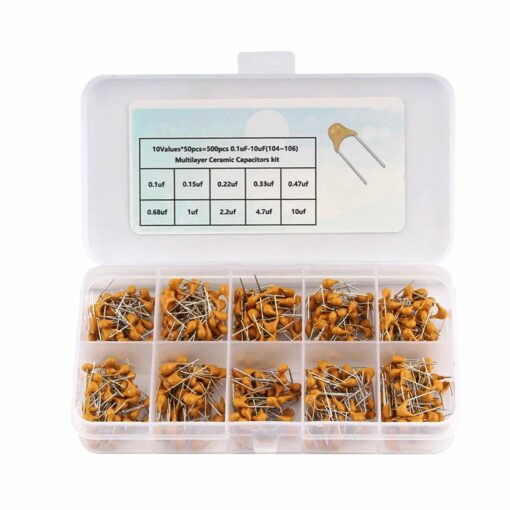 Ceramic Multilayer 10 Value Capacitor Kit with Case – Pack of 500 PHI1003169 Phipps Electronics 2