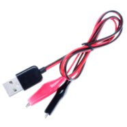 USB to Dual Red and Black Alligator Test Clips 2