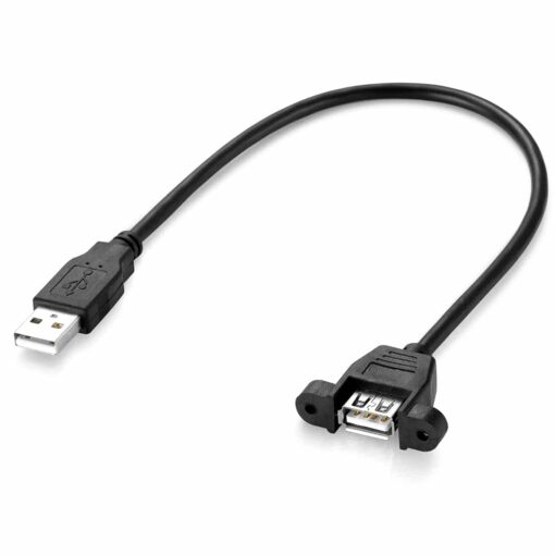 USB A Male to Female 30cm Cable Panel Mount PHI1003202 Phipps Electronics 2