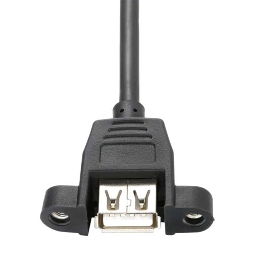 USB A Male to Female 30cm Cable Panel Mount 3