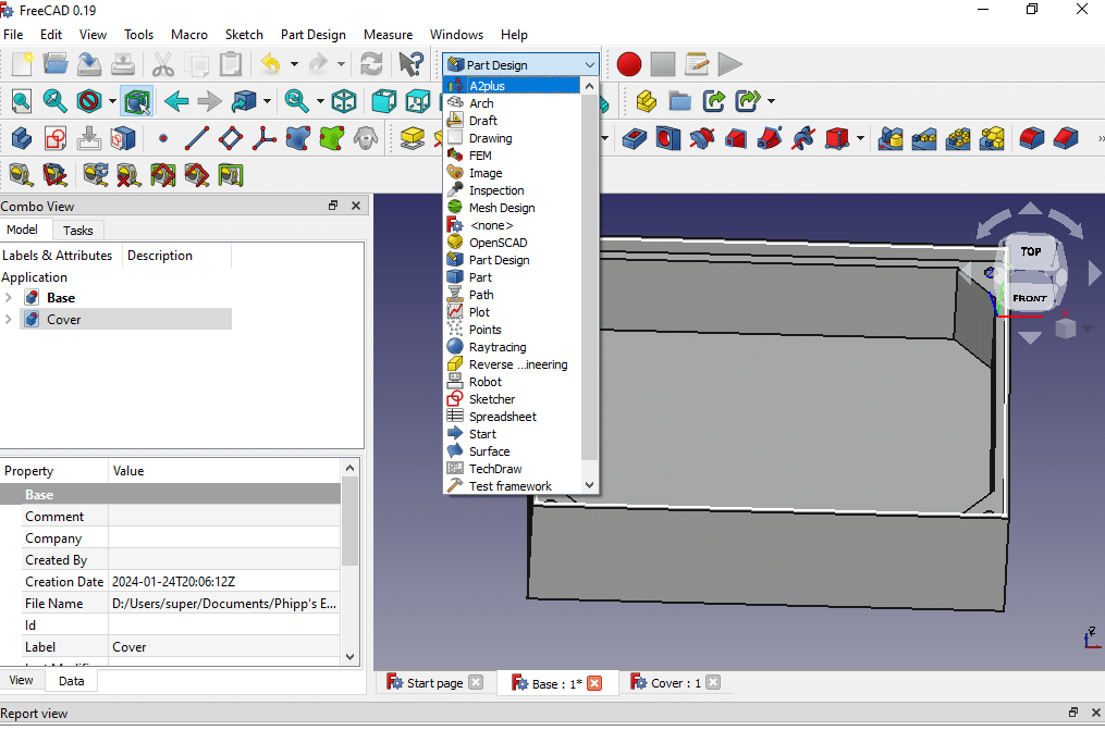 FreeCAD A2Plus Workbench tutorial