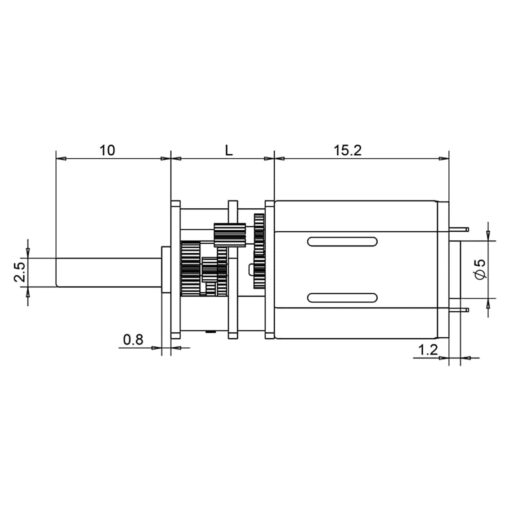 GA12-N20 Metal Gear 3V 100RPM Motor PHI1003430 Phipps Electronics 5