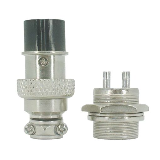 GX16-2 2 Pin Metal Male Female Aviation Plug Connector – Pack of 2 PHI1003217 Phipps Electronics 3