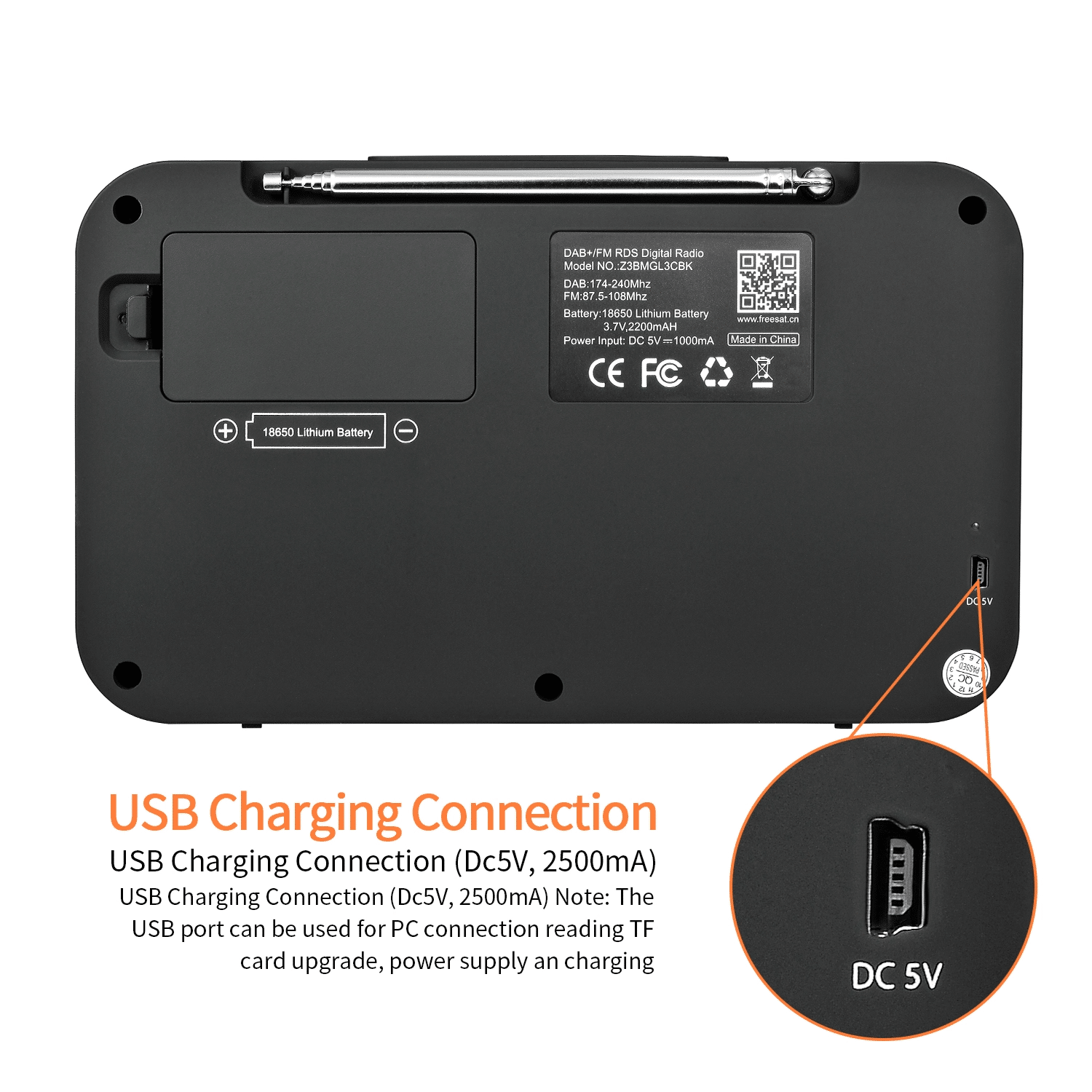 DAB+ Radio with Bluetooth Speaker and FM Tuner – Colour Display 2