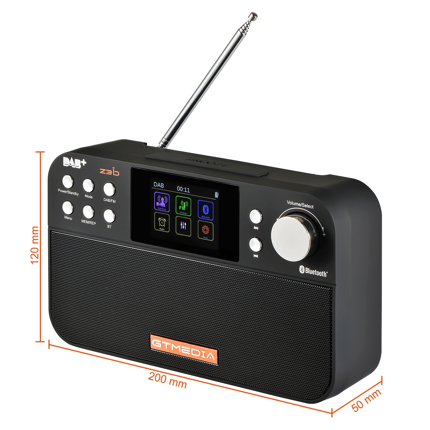 DAB+ Radio with Bluetooth Speaker and FM Tuner – Colour Display 7