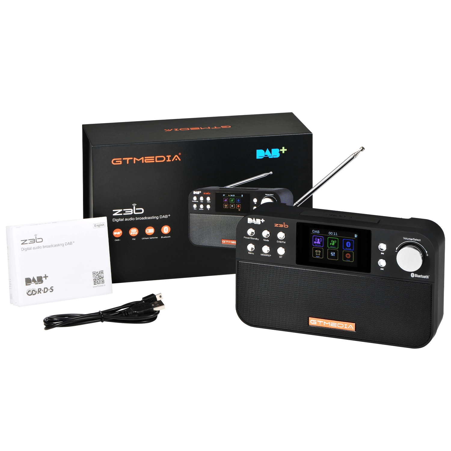 DAB+ Radio with Bluetooth Speaker and FM Tuner – Colour Display 8