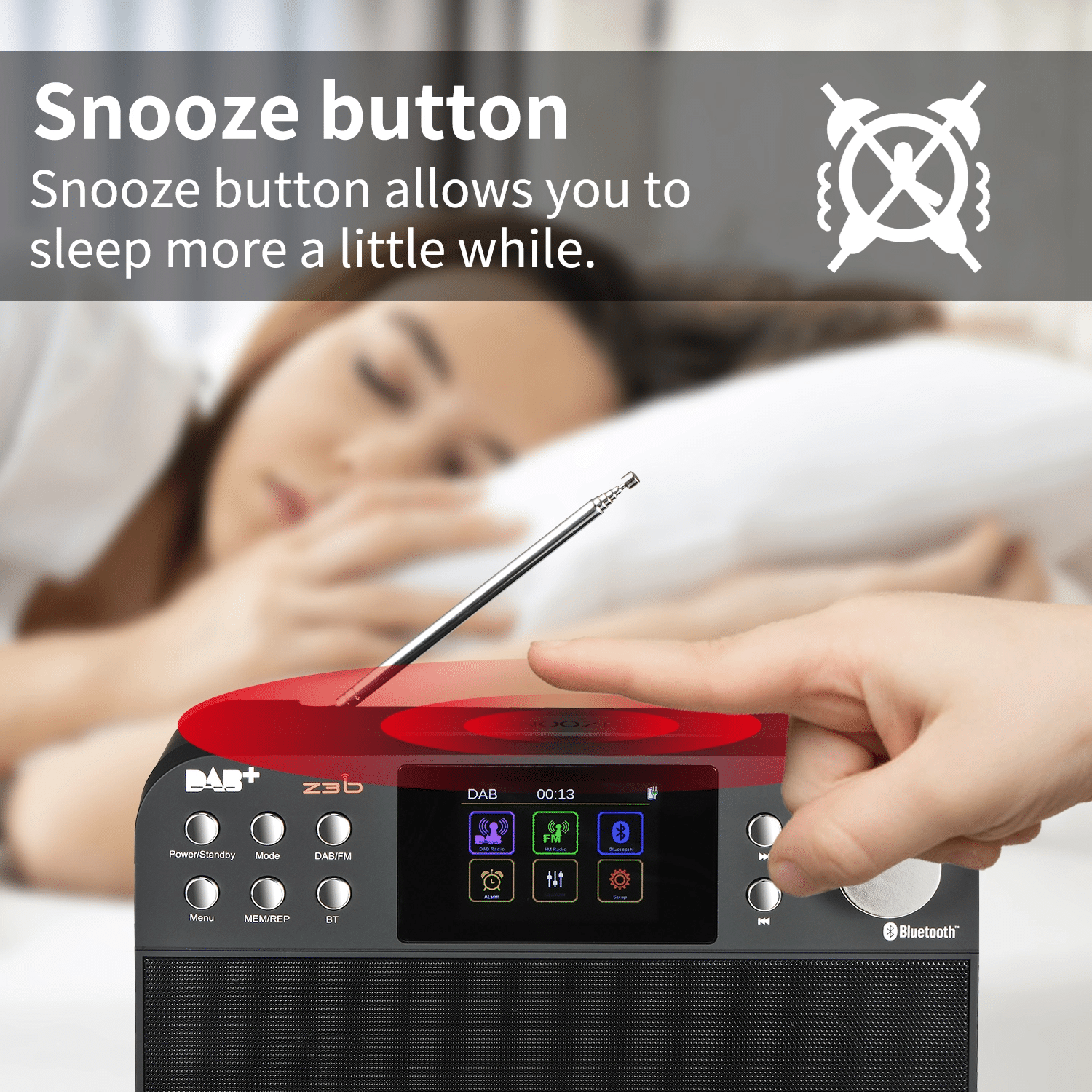 DAB+ Radio with Bluetooth Speaker and FM Tuner – Colour Display 9