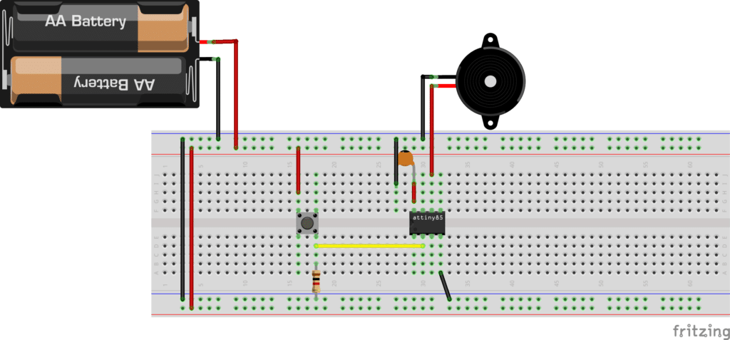 DIY ATtiny85 Timer simulated through WOKWI Arduino Simulator