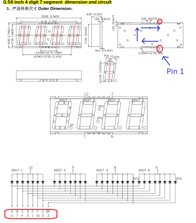 Seven Segment Datasheet Reference