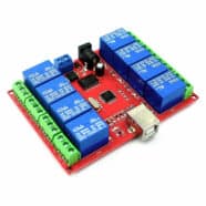 8 Channel 12V Low Level USB Relay Module PHI1001293 Phipps Electronics