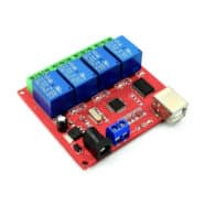 4 Channel 12V Low Level USB Relay Module PHI1001994 Phipps Electronics
